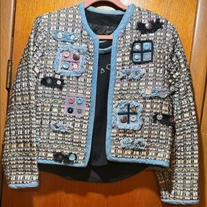 Stylish Multicolor Tweed Jacket